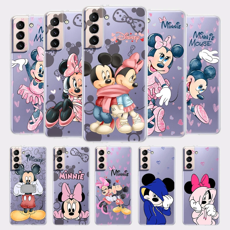 

Mickey Minnie Couple For Samsung Galaxy S23 S22 S21 S20 Ultra Plus Pro S10 S9 S8 S7 4G 5G Soft Transparent Phone Case Coque Capa