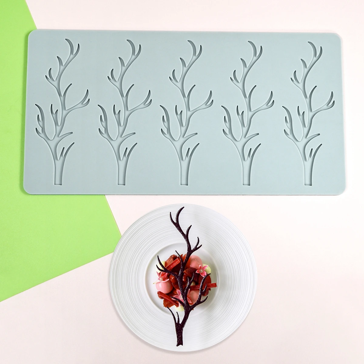 

Форма для вышивки, силиконовая форма для помадки, инструменты для украшения тортов в виде веток 3D, искусственный инструмент для шоколада