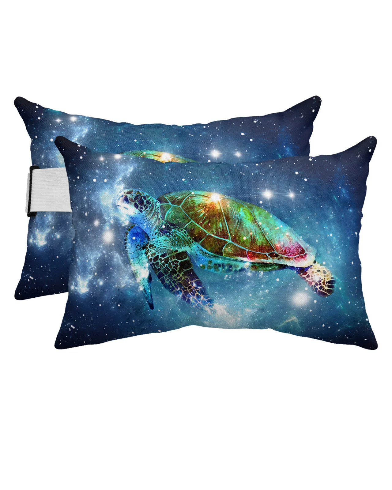 

Star Sky Gradual Sea Turtle Waterproof Pillow With Insert Adjustable Elastic Lounge Chair Recliner Head Lumbar Travel Pillow