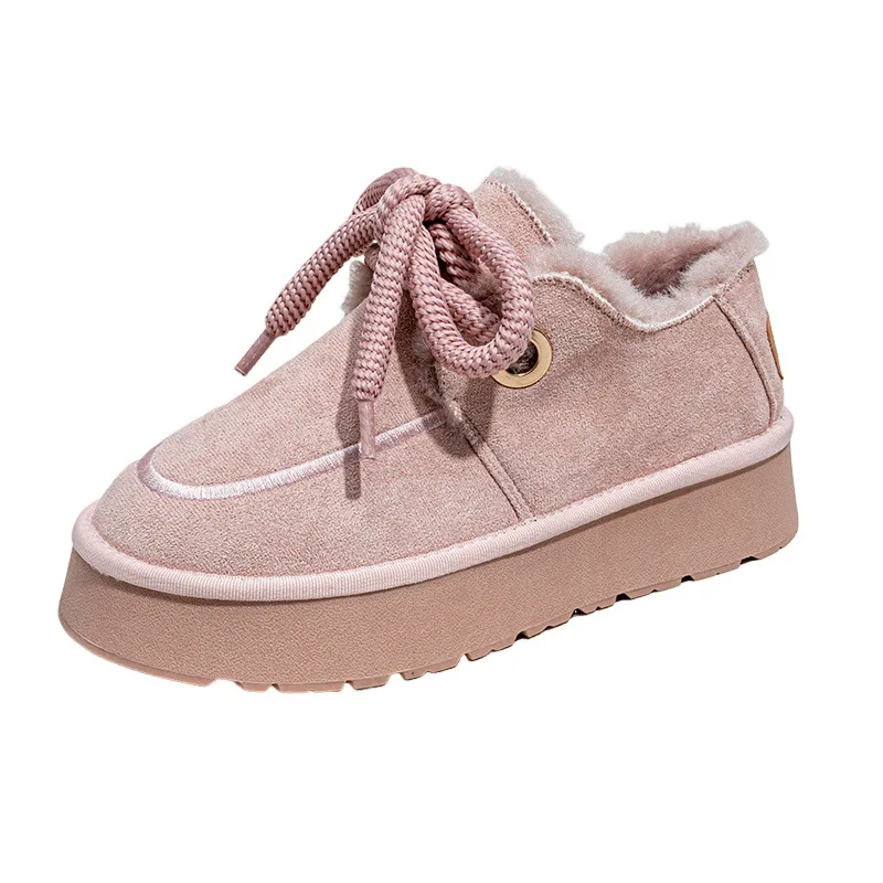 Женские зимние ботинки новинка 2024 зимняя Корейская теплая утолщенная обувь с