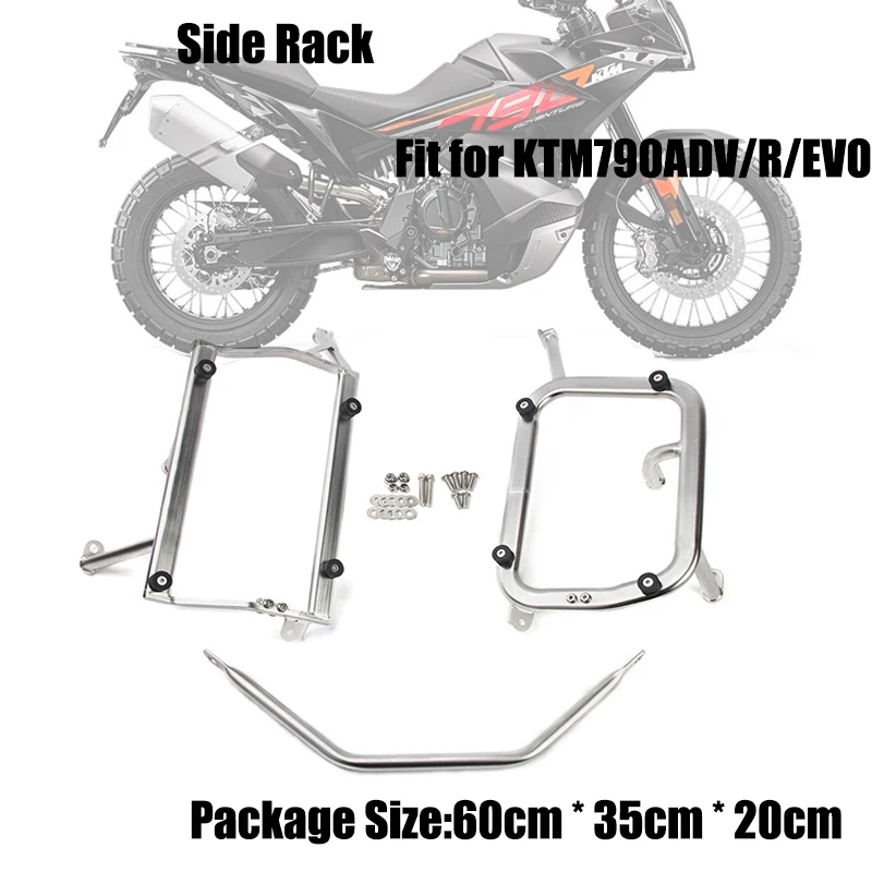 

Мотоциклетный боковой задний багажник из нержавеющей стали, монтажный кронштейн, модифицированные аксессуары для KTM790ADV/R/EVO KTM890