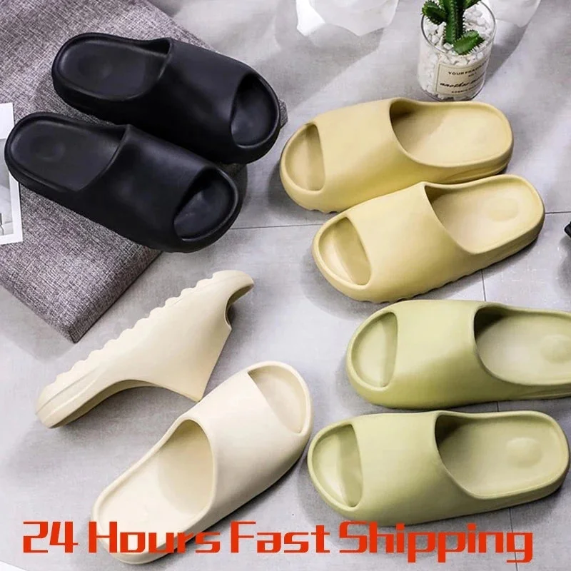 Brand Women Men Slippers Fashion Beach Sandals Women Soft Casual Shoes Men EVA Slides Original Flip-flops Summer Men's Sandal