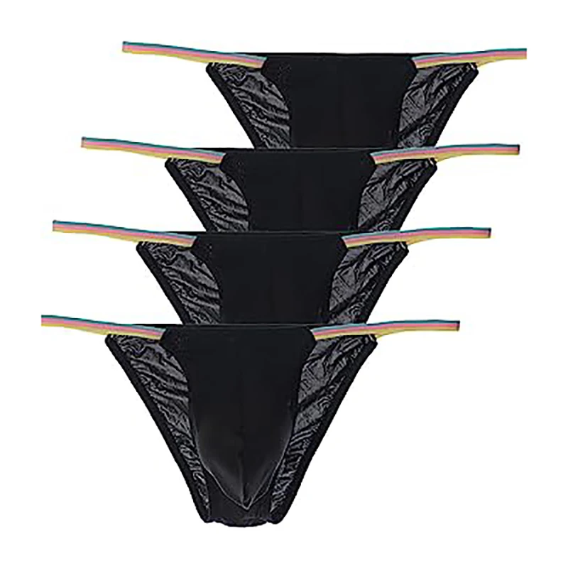 Tyhengta Men's Briefs Low Rise Bikini Underwear Bulge Enhancing Nylon Briefs