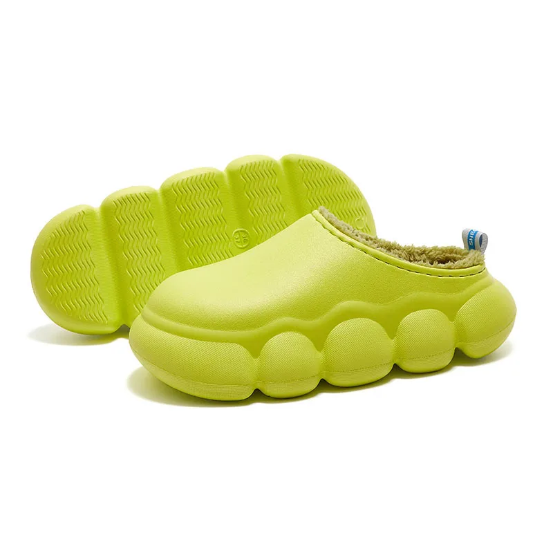 Autumn Winter 2022 New Indoor Women's Cotton Shoes Outside Solid Color Soft Waterproof Thick Soled Students Home Non-slip Shoes