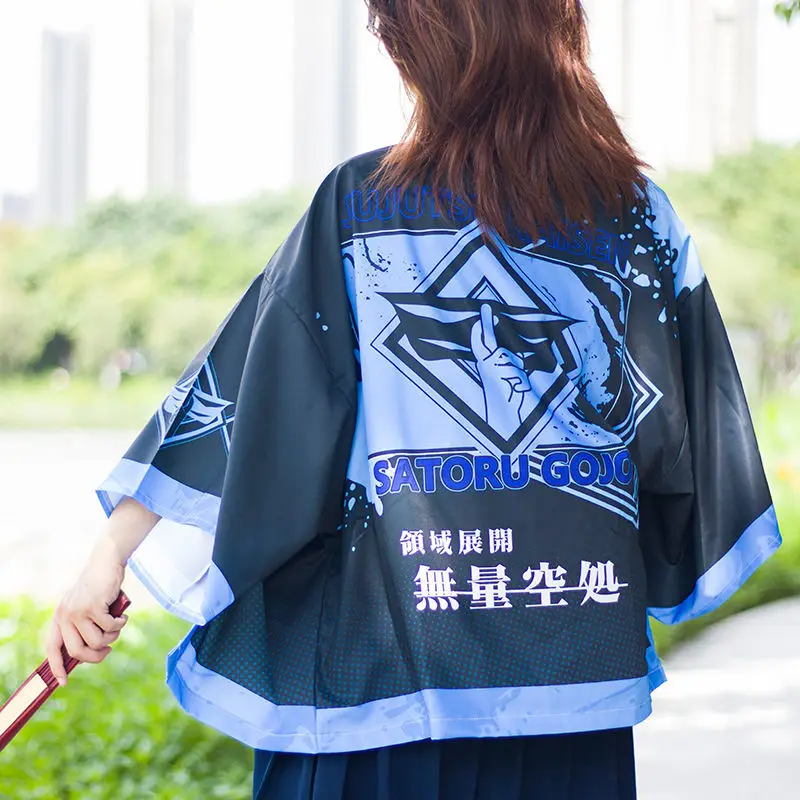Кимоно Satoru Gojo для женщин и мужчин рубашки-кардиганы юката косплей хаори уличная