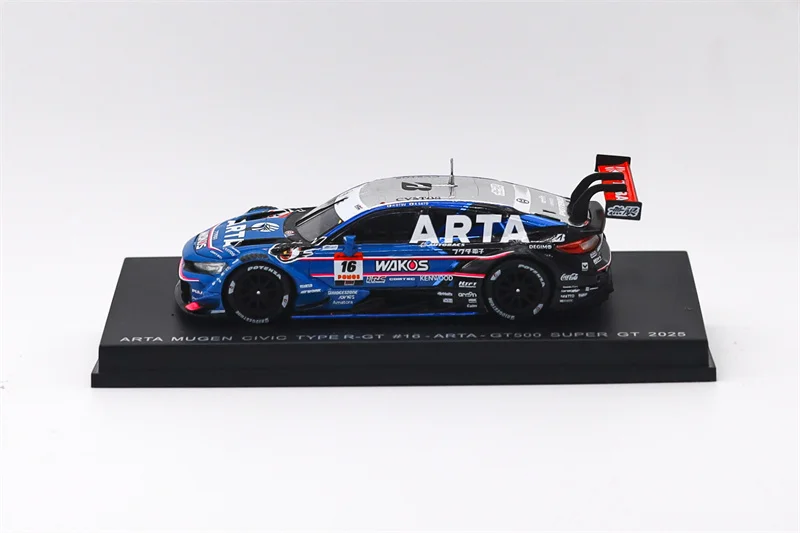 Фото Модель автомобиля Spark 1:64 Niterra NDDP ARTA MUGEN CIVIC TYPE R Carrera RSR 3.0 из литого металла №3