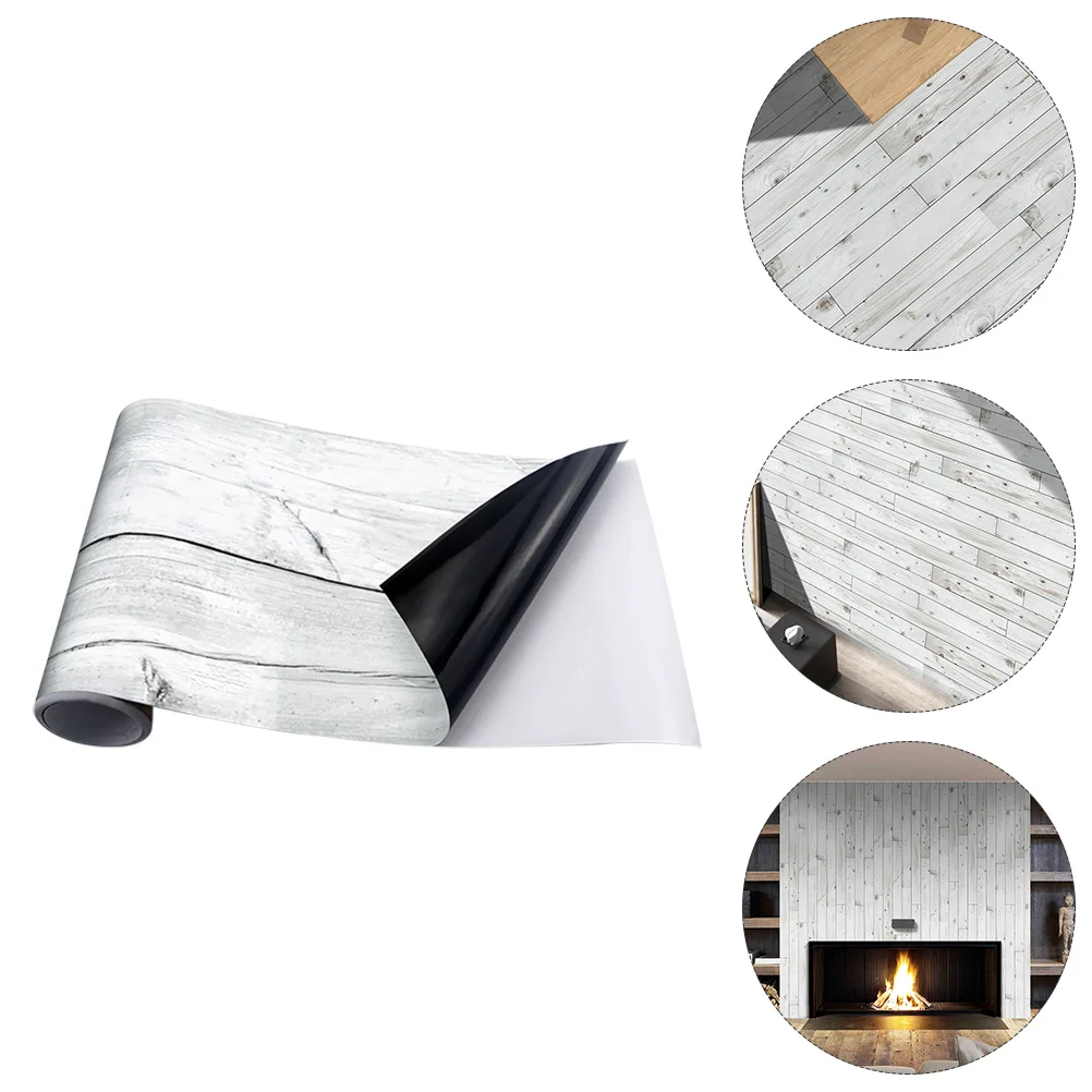 

1Pc Wood Grain Wall Sticker Adhesive Art Wall Decor Wall Decal for Restaurant