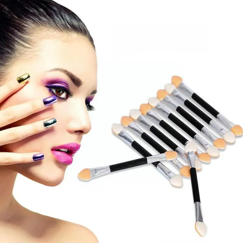 

12Pcs Two Head Eyeshadow Applicator For Females Design Professional Portable Soft Sponge Double Ended Nail Powder Brushes P8R3