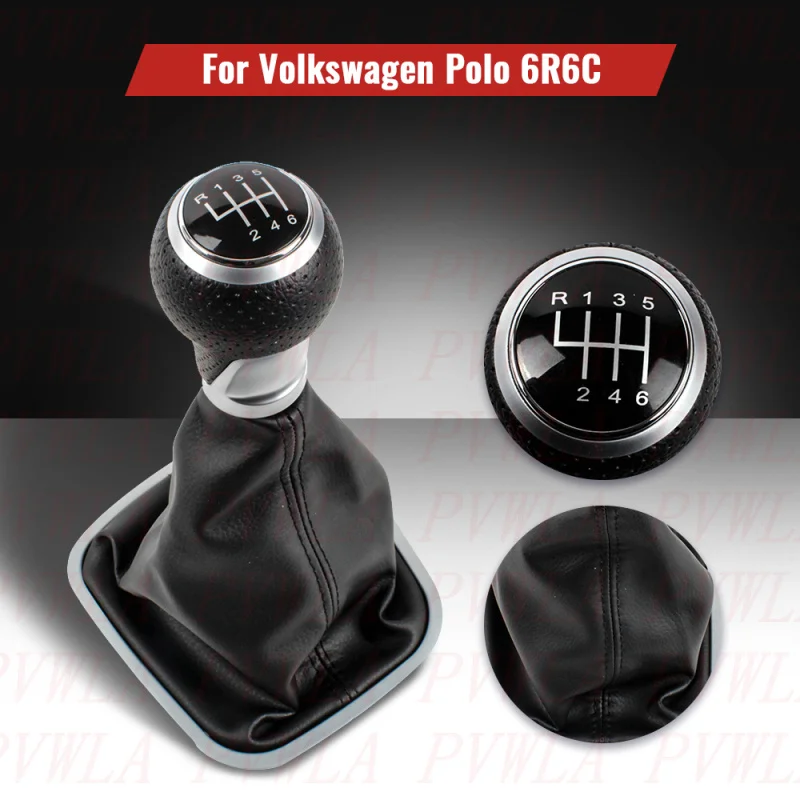 

Для VW Polo 6R 6C седан хэтчбек 2011 2012 2013 2014 2015 2016 2017 6 Скоростной рычаг переключения передач + черная строка оформления