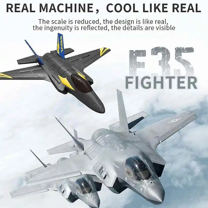 Радиоуправляемый самолет Kf605 2,4g 4ch 6-осевой гироскоп Kfplane истребитель автоматический баланс 360 ° Вращение Epp Rtf электрический Rc Глайдер самолет