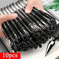 10pcs gel pen carbon water based pen black blue red bullet needle tube 0 5mm gel pen pen student office stationery