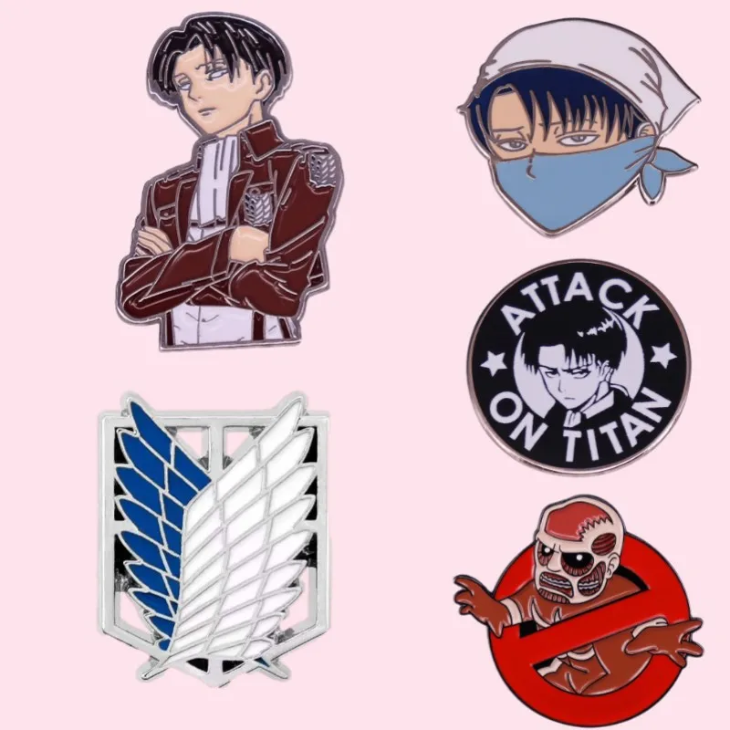 Hot Blooded Anime Attack Captain Enamel Metal Lapel Pin Cool Survey Corps Boy Brooch Badge Jewelry Accessories Gifts Wholesale