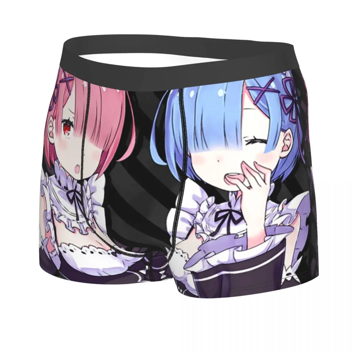 Мужские трусы-боксеры Re Zero с 3D-принтом дышащее нижнее белье в стиле аниме манга