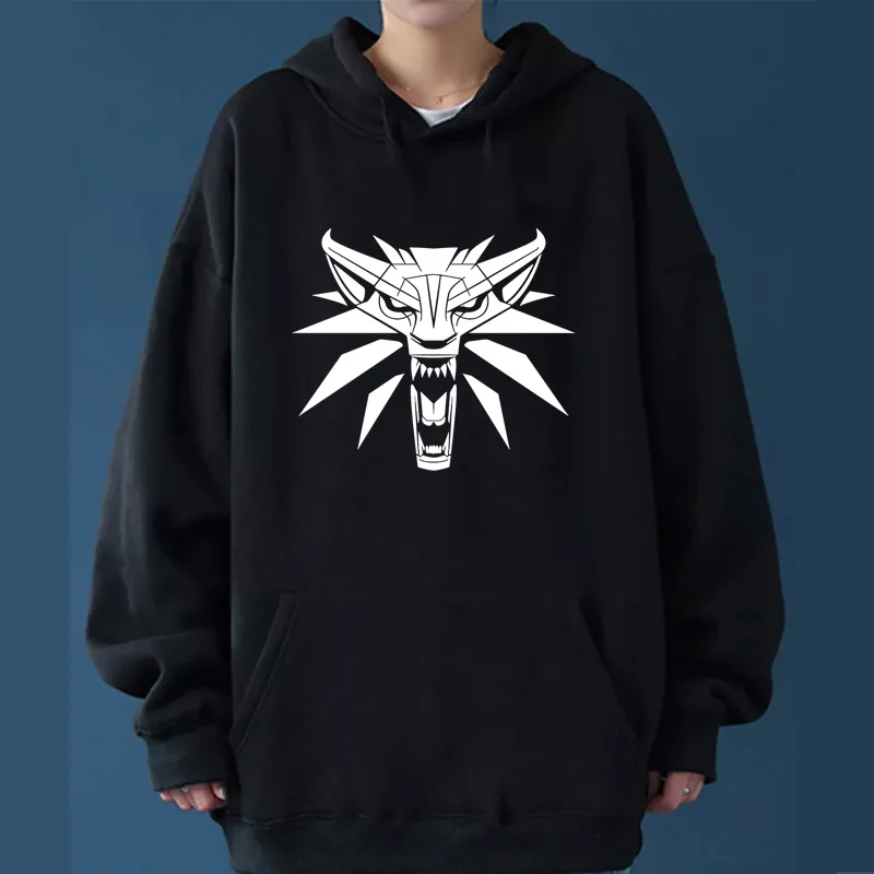 

Fashion European and American style cartoon tiger head printed high quality hoodie Harajuku loose casual women's sweatshirt Tops