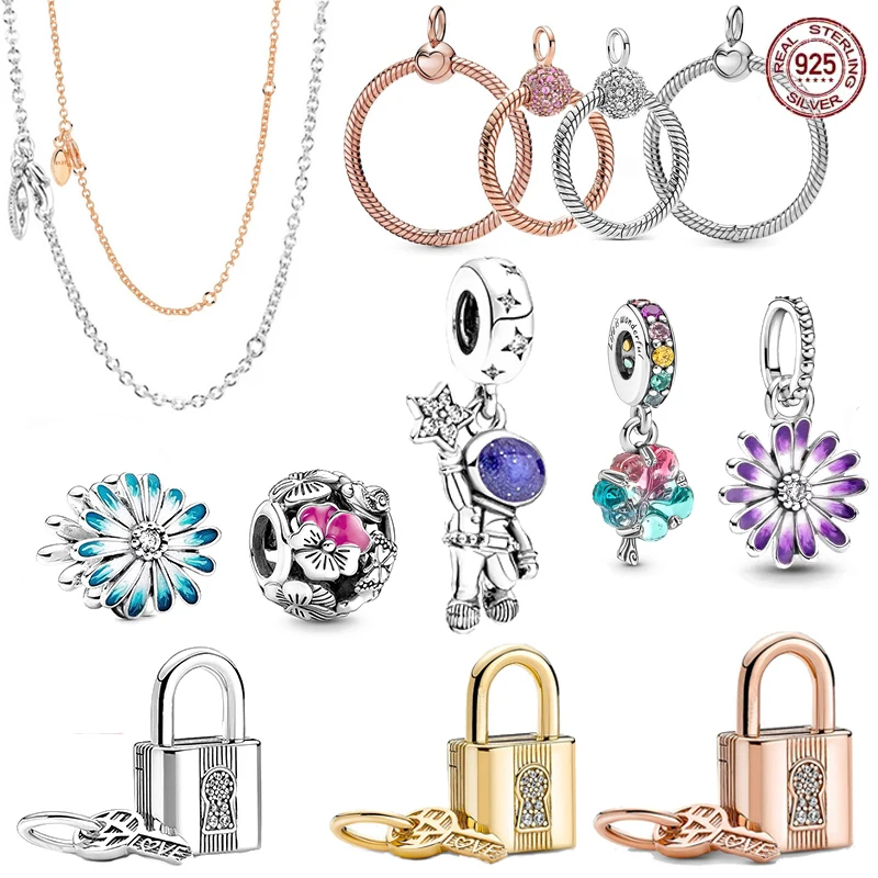 

New 925 Sterling Silver Astronaut Astronaut Charm O Pendant fit Original Design Style DIY Wonderful Gift for Women