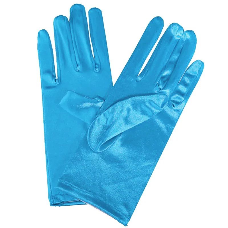 

New S Full Finger Opera Party 20s Satin Wrist Length Gloves Adult Size 2023