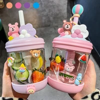 portable sport drink cup 470ml bpa free tumbler with straw water bottle for girls free shipping items cute travel mug wholesale