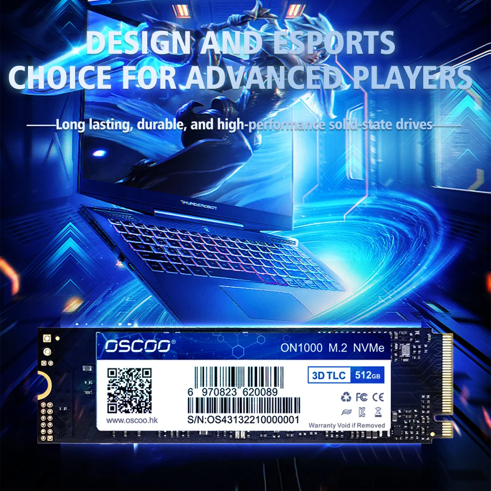 OSCOO M2 SSD NVMe 256 ГБ 512 1 ТБ M.2 NMVe 2280 PCIe 4 0 Жесткий диск Внутренний твердотельный