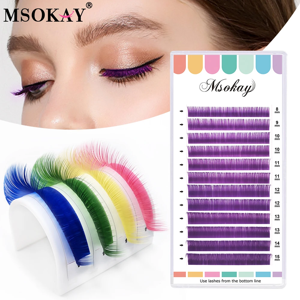 MSOKAY Белые коричневые розовые фиолетовые корейские шелковые норковые красочные