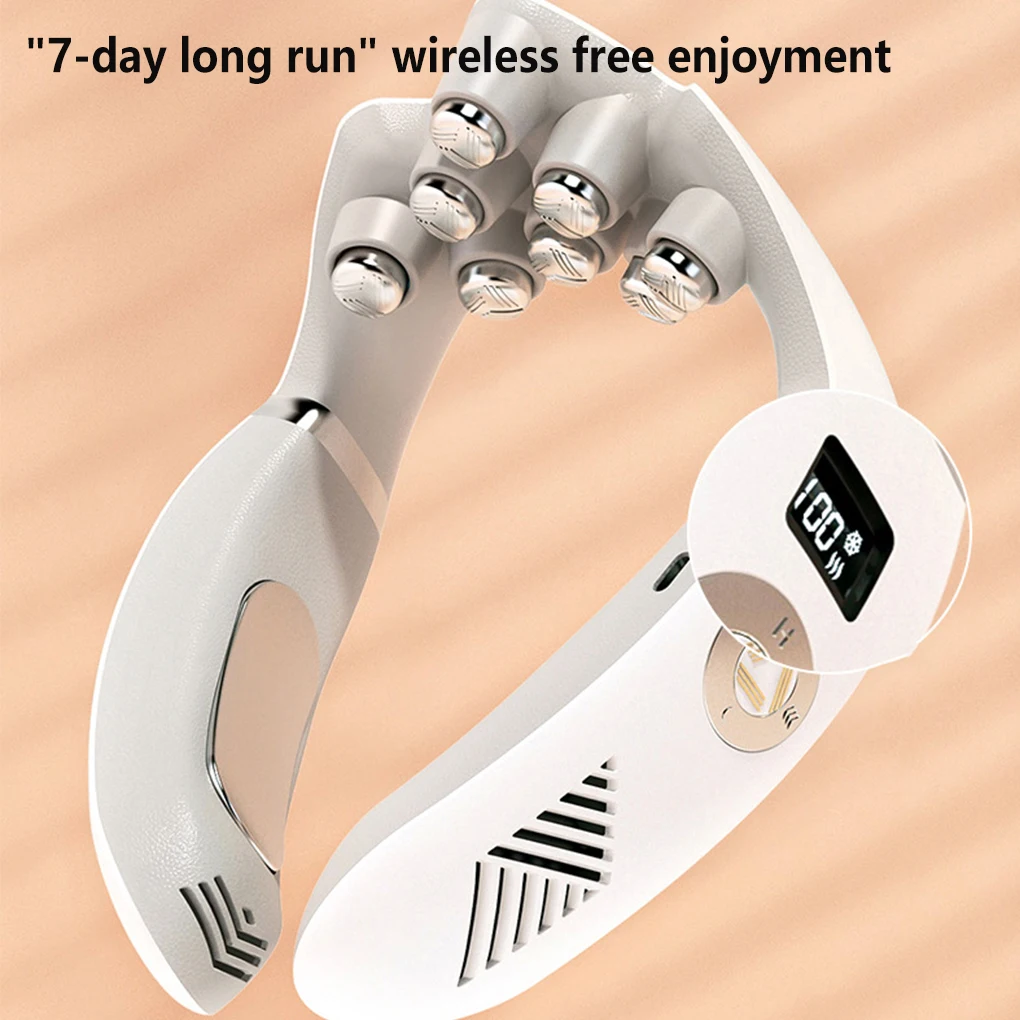 

Women Men Adjustable Neck Massager Warmer Cooler Massage Device Portable