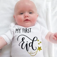 my first eid new born baby clothes 7 12m baby romper baby girl clothes summer new born baby clothes print kids clothing m