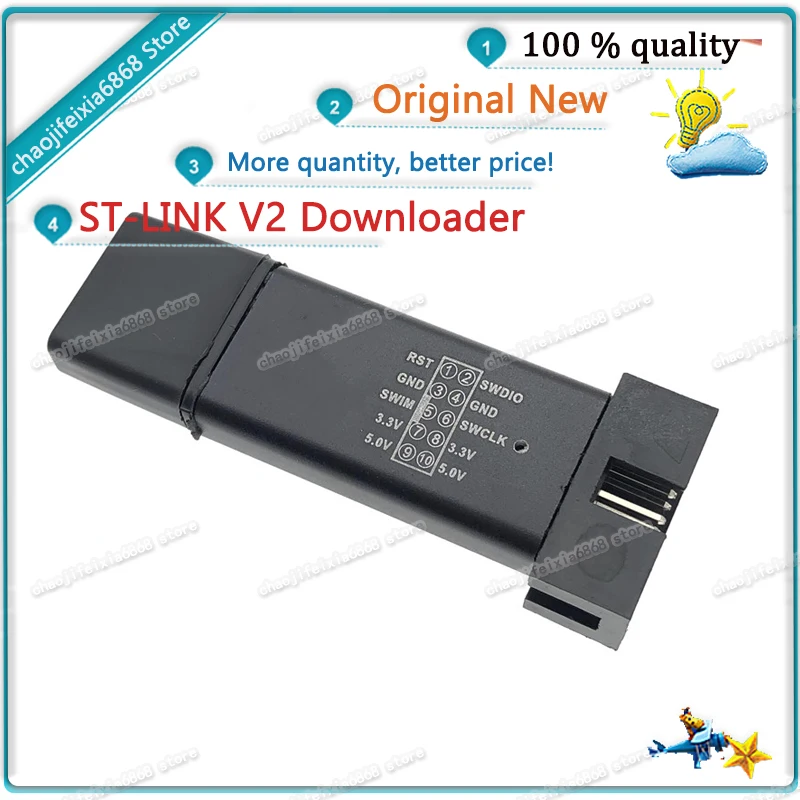 1 шт./лот! БЛОК ПРОГРАММИРОВАНИЯ оболочки ST-Link V2 Mini STM8 STM32 Эмулятор загрузчика с