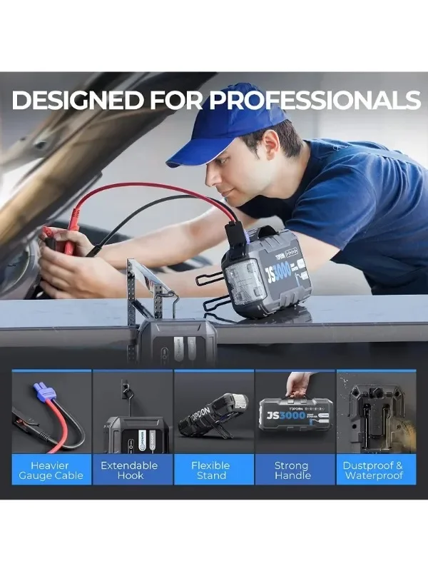 TOPDON Js3000 Jumpstarter 12 В Jump Starter 3000 К А Автомобильный Start Пик