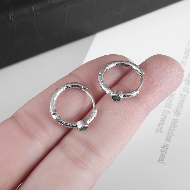 

Hypoallergenic Delicate Silver Color Shiny Round Cut Birthstone Stud Earrings Cz Zirconia Small Earrings Ladies Gift Wholesale