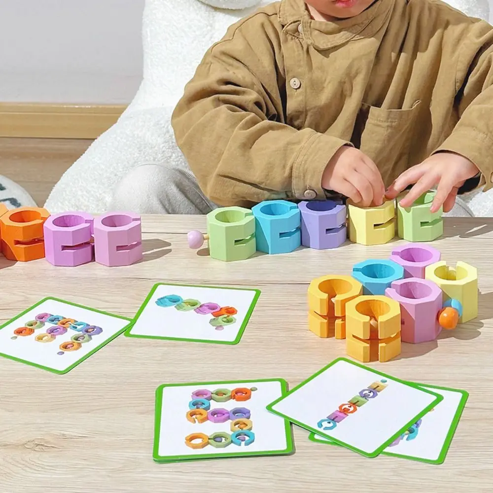 

Spatial Thinking Training Kids Toys Montessori Sensory Toy Puzzle Building Blocks Brain Teaser Puzzles