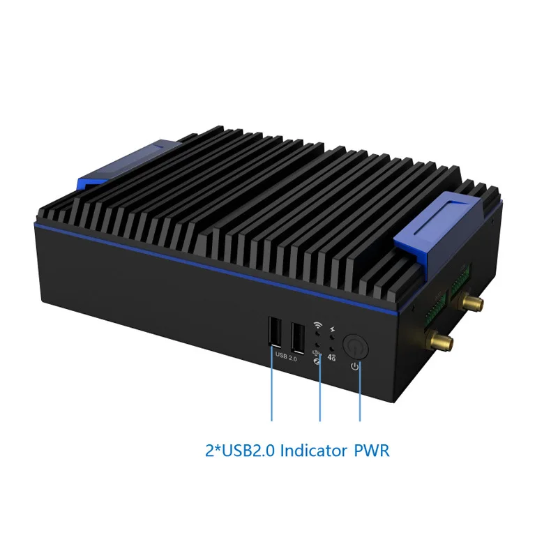 

Edge Computing Box Platform Dual Network Ports Fanless Edge Computer Gateway 6T Computing Power