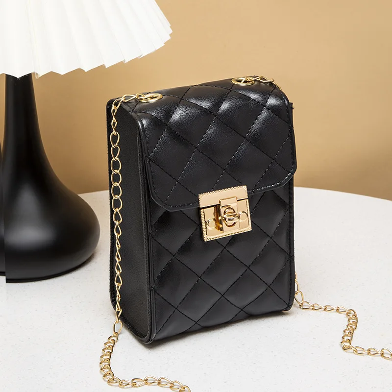 Новая женская сумка через плечо с замком и цепочкой маленькая повседневная