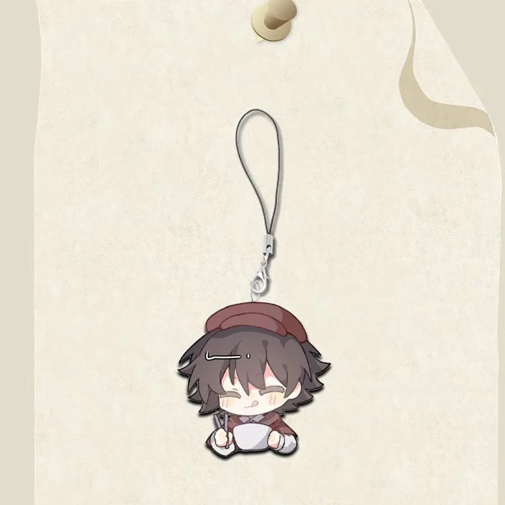 Фото Аниме Bungo Stray Dogs Dazai Osamu Nakahara Chuya брелок для косплея акриловая милая цепочка для телефона веревка брелок для ключей сумка кулон аксессуары №2