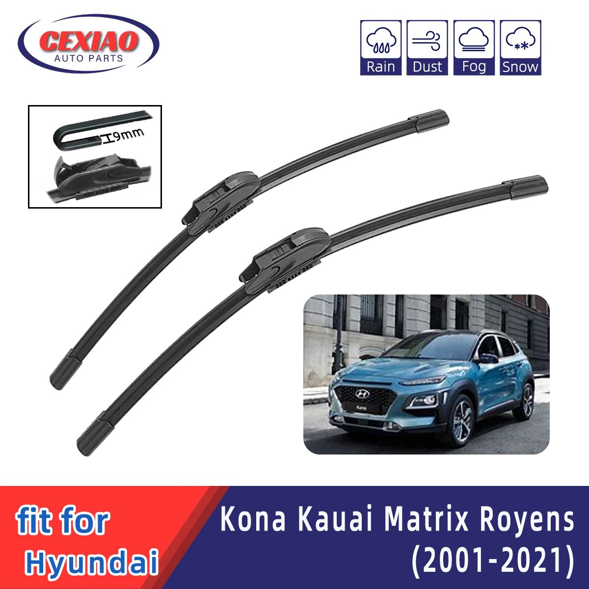 Для Hyundai Kona Kauai Matrix Royens передний стеклоочиститель General Motors Многофункциональный