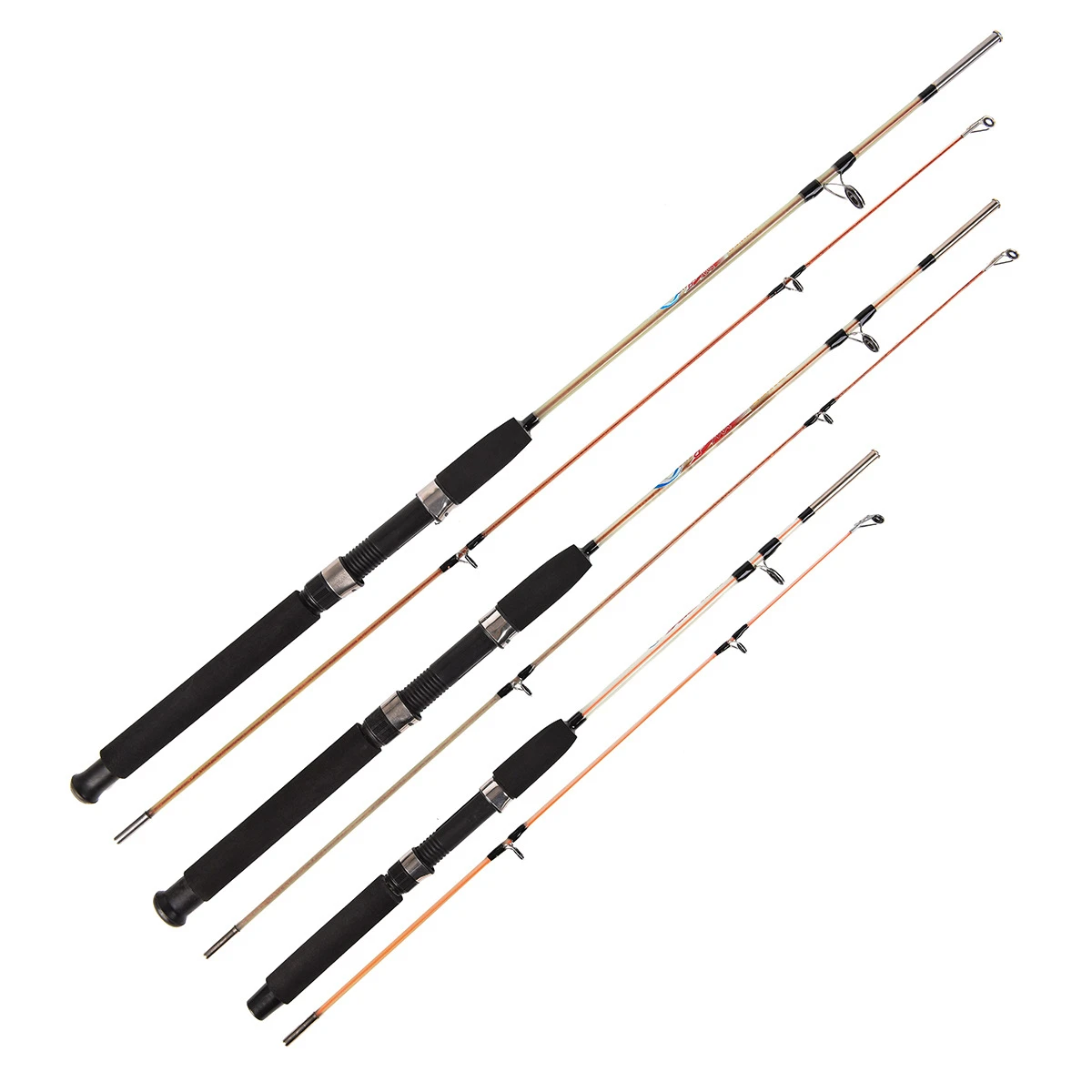 High Quality Transparent Fiberglass 2-section Lure Fishing Rod 1.1M and 1.5M Are Available Applicable To Various Fish and Places