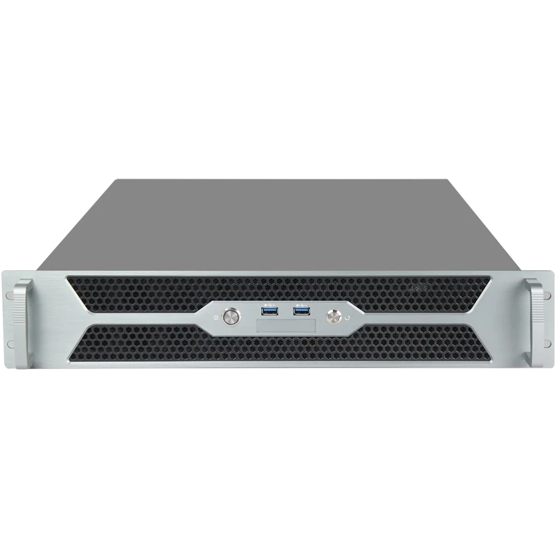 

19 inch rackmount 2u server case industrial pc atx computer server chassis 2u with dual 3.5" HDD for KTV IPC