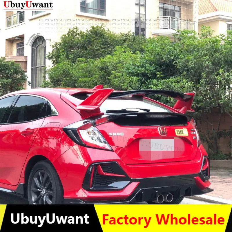 

Type-R Style For Honda Civic Hatchback 2017 2018 2019 2020 Car Trunk Spoiler ABS Auto Rear Trunk Wing Accessories Spoiler