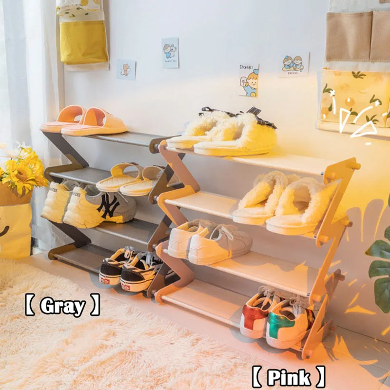 

Children's Shoe Rack Bedroom Storage Home Small Simple INS Dormitory Shoe Cabinet Shoe Rack Organizer Cute Shoe Storage Shelf