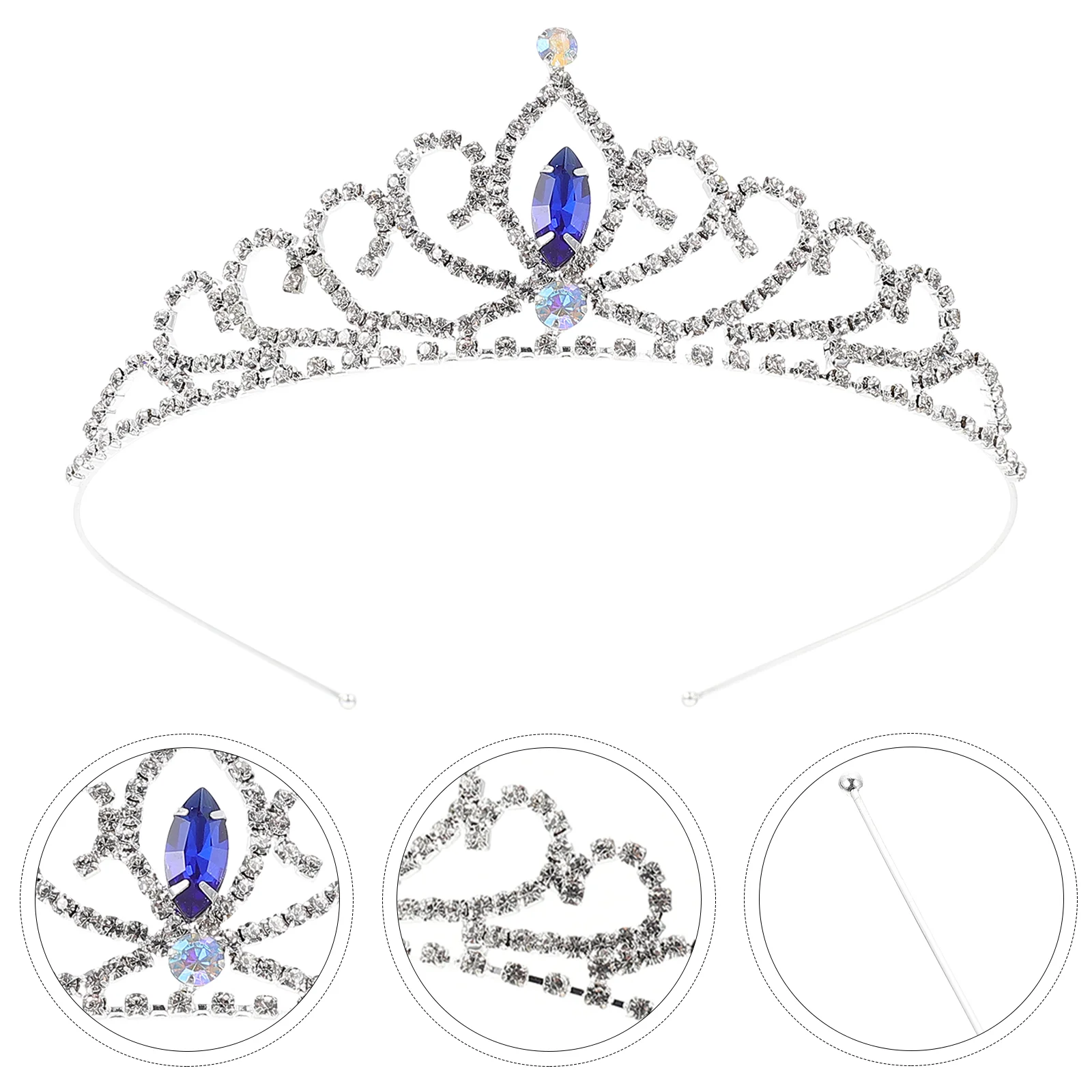 

Rhinestone Birthdaycrystal Tiara Girl Headpiece Jewelry Shining Flowerhair Tiarasweddings Wedding Bridal Metalbride Headwear