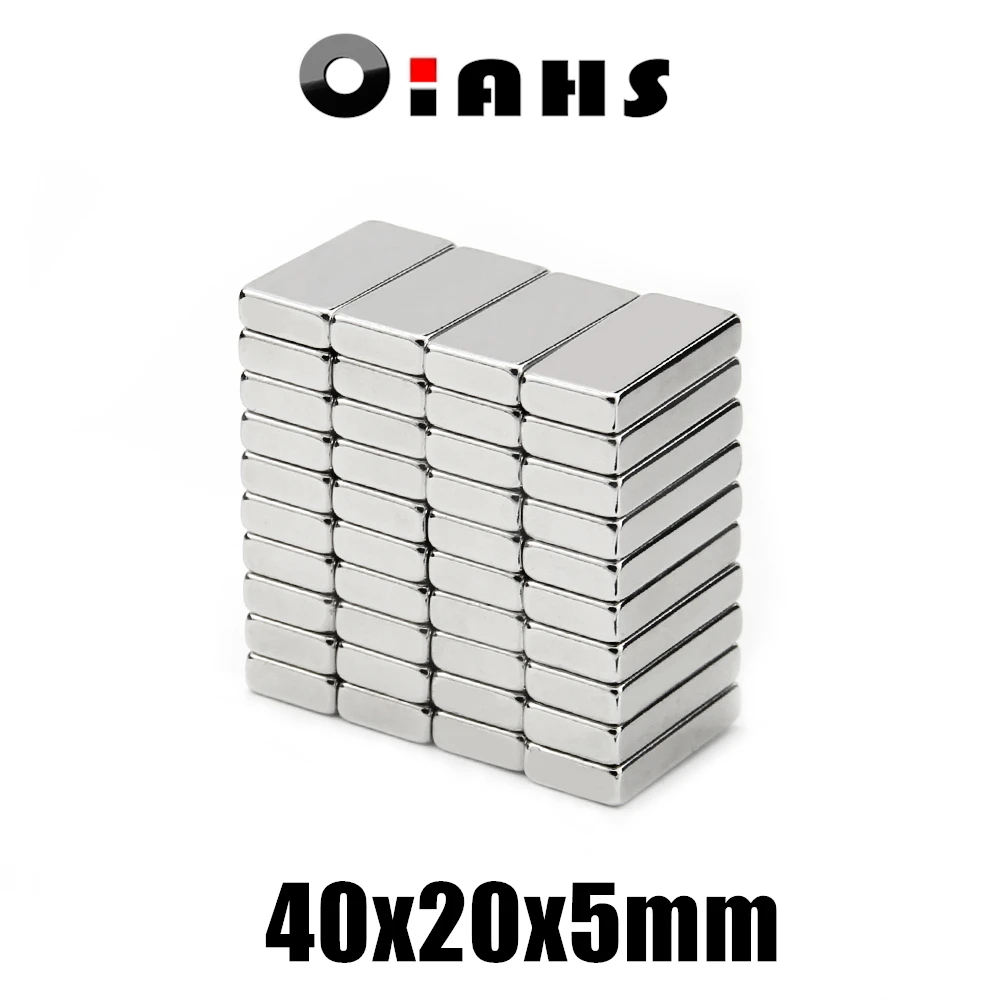 

1pcs 40x20x5mm Super Powerful Strong Rare Earth Block NdFeB Magnet Neodymium N35 Magnets 40*20*5mm