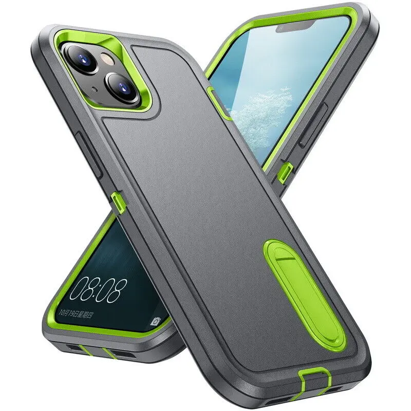 

Shockproof Armor Heavy Duty Stand Phone Case For iPhone 14 13 12 11 Pro Max 14 Plus Rugged Hard Protection Bracket Back Cover