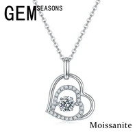 diamond cutting moissanite jewelry 925 silver pendant necklace sweat heart love design fine jewellery