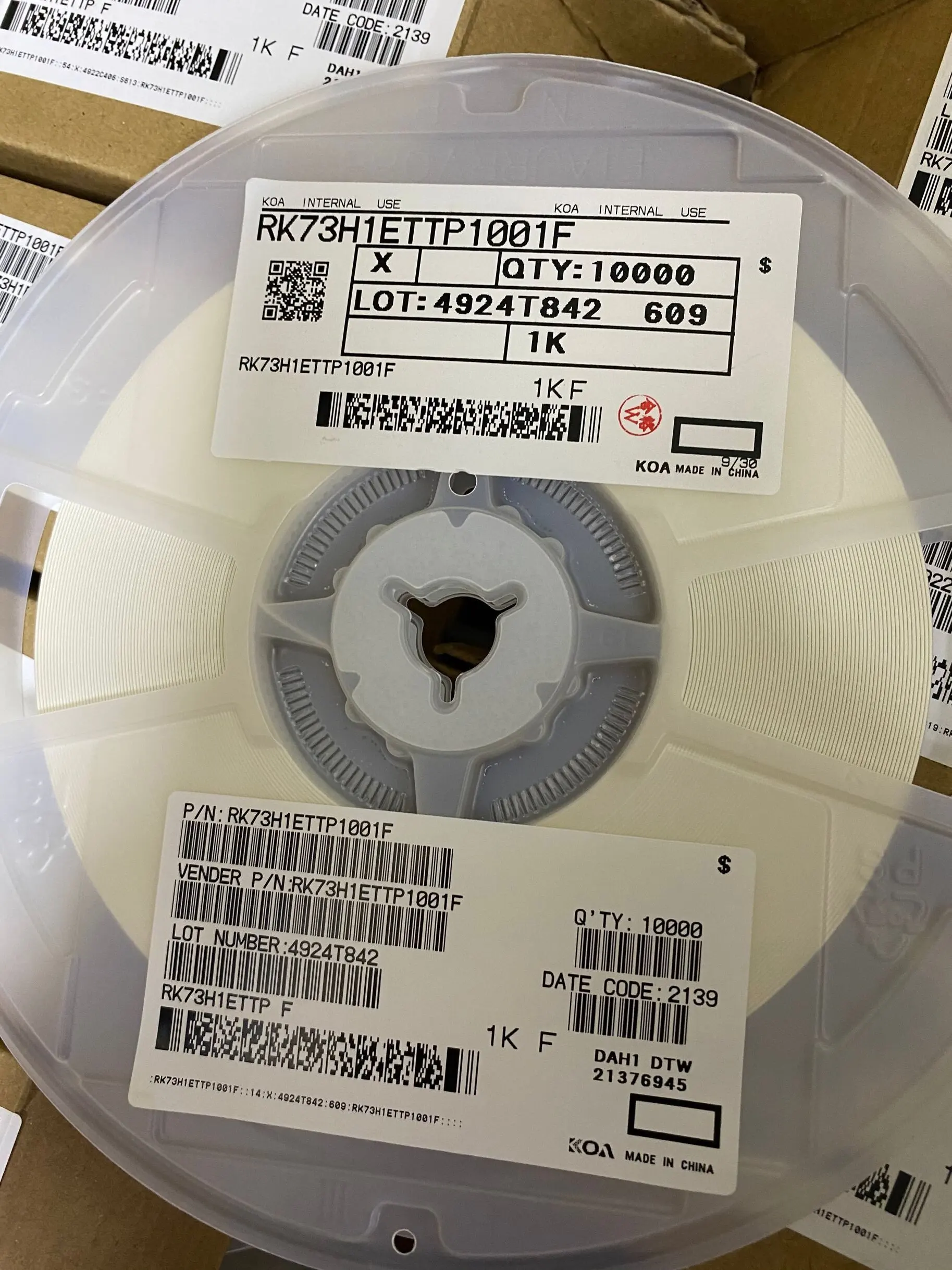 1000 шт./лот 0402 RK73Z1ETTP RK73H1ETTP1001 RK73H1ETTP1002 SMD Синий Резистор и зеленый резистор