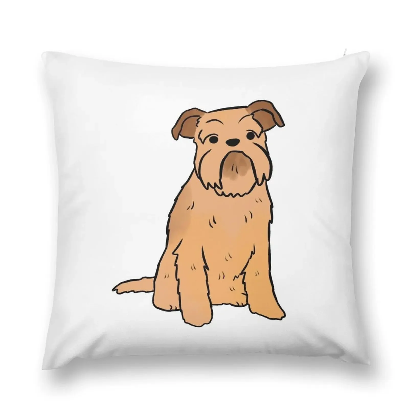 Брюссельский грифон милая иллюстрация декоративная подушка для дивана