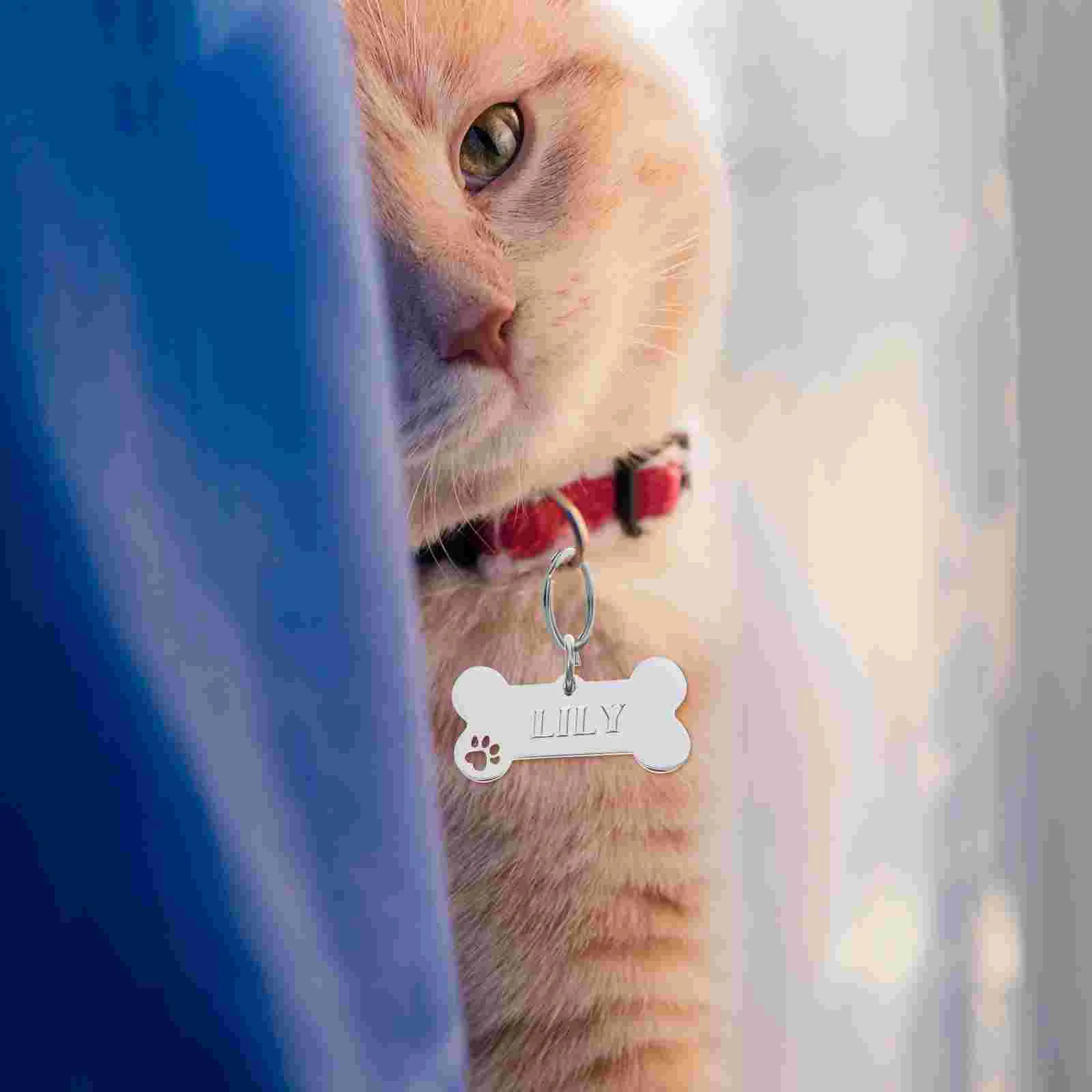 4 шт. персонализированная бирка для собак идентификатор домашнего животного