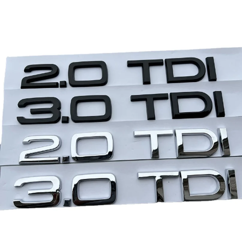 

TDI 1.9TDI 2.0TDI 2.5TDI 2.7TDI 3.0TDI ABS Letters Emblem Car Styling Trunk Logo Sticker for Audi A3 A4 A5 A6L A7 A8 Q3 Q5 Q7