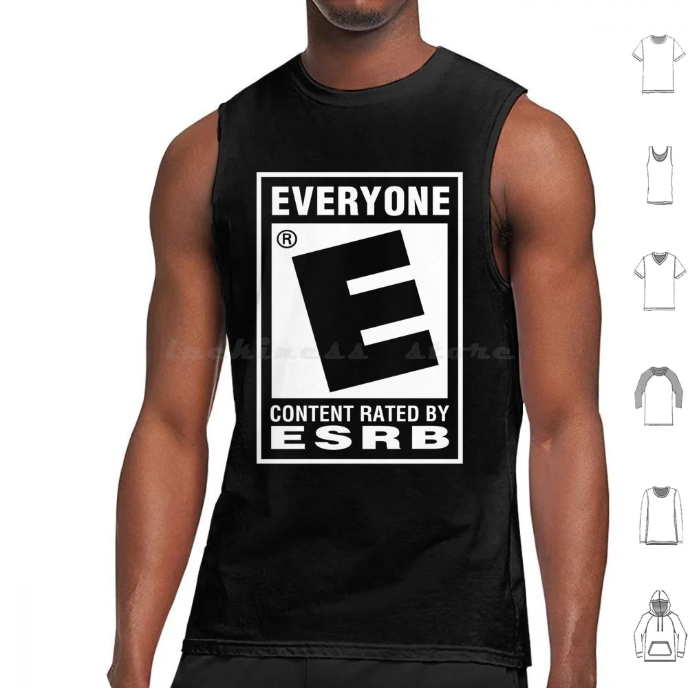 

Rated E Tank Tops Print Cotton Gaming Ps4 Games Everyone Funny