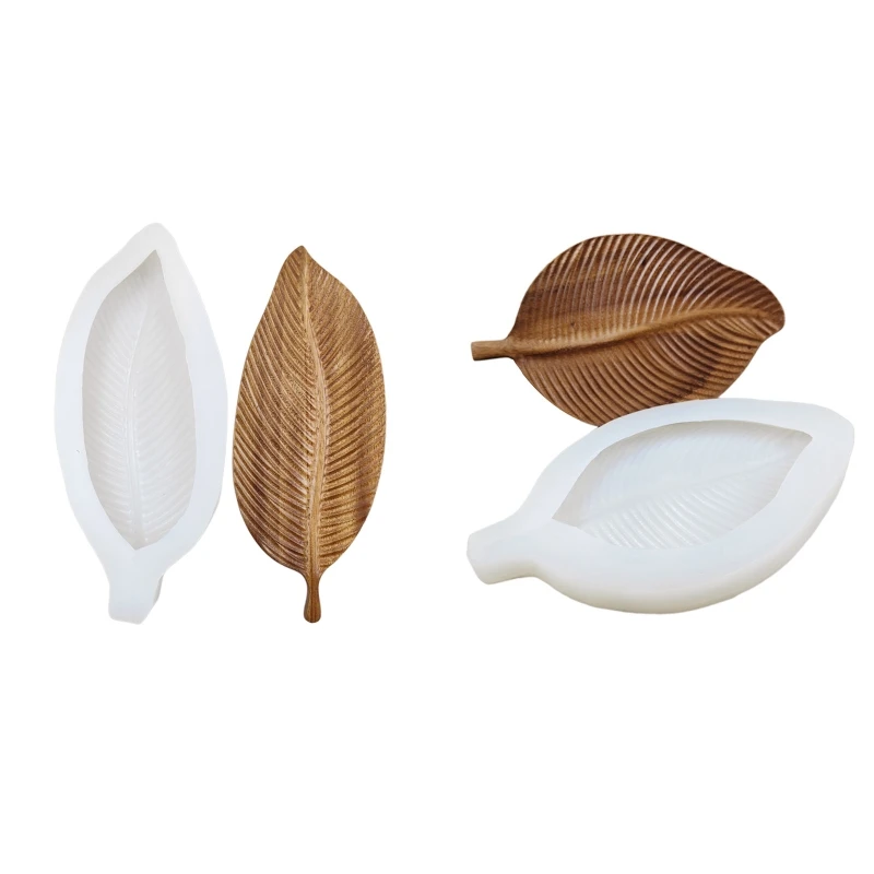 

E9LC Crystal Epoxy Leaf Mold Coaster Fruit Tray Mirror Plate Casting Silicone Mould