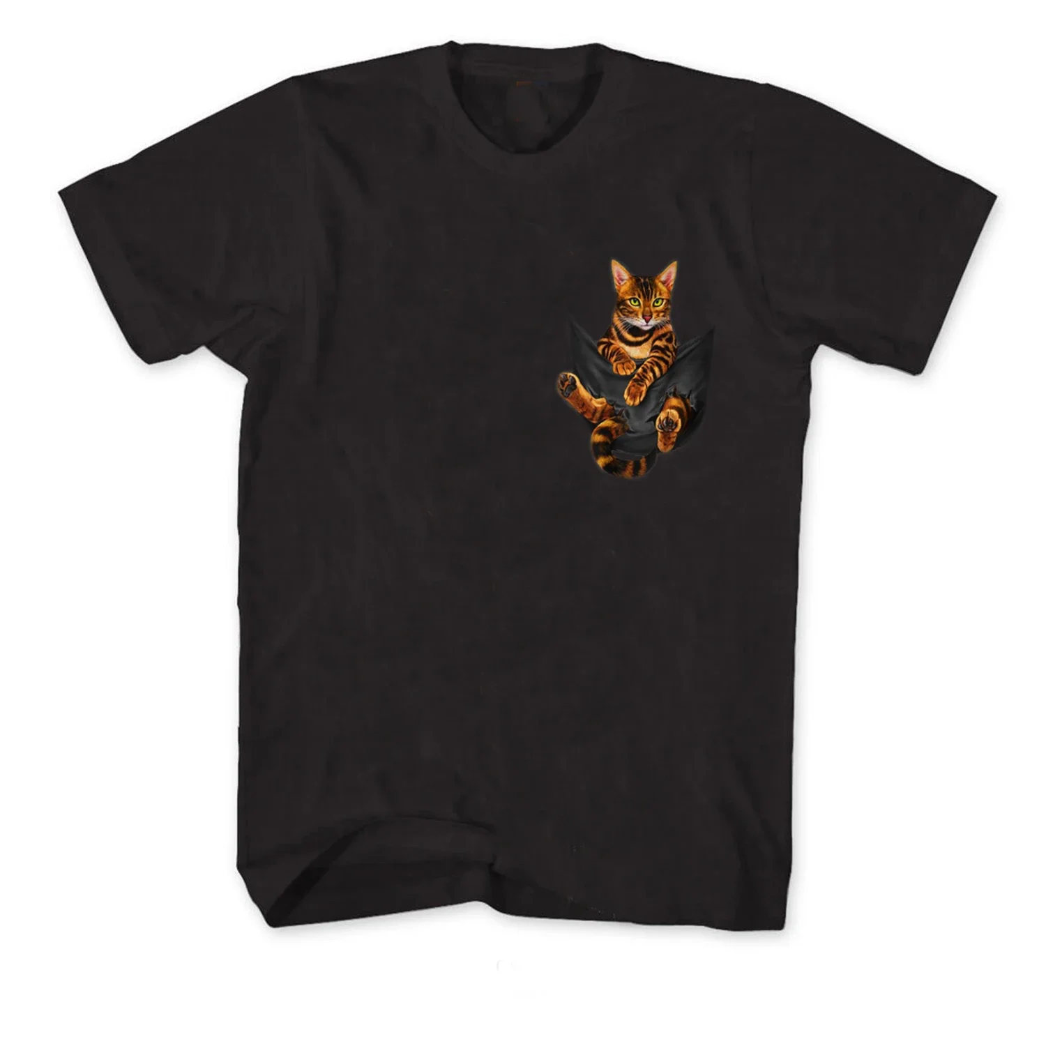 Забавная бенгальская кошка в кармане для любителей домашних кошек подарочная