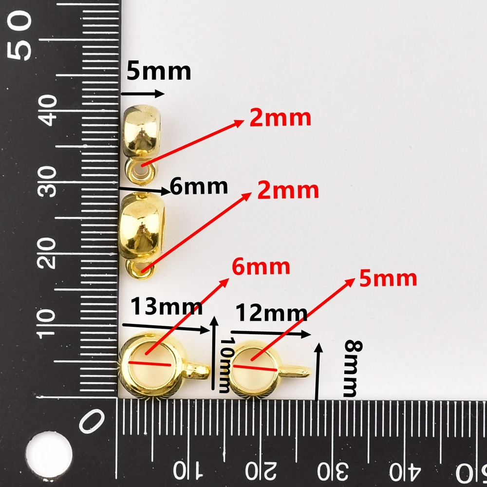 50Pcs/Lot 8 10mm Pendant Clasps Hooks Big Hole Bead Connector For Bracelet Charms Diy Jewelry Making Supplies Accessories - купить по