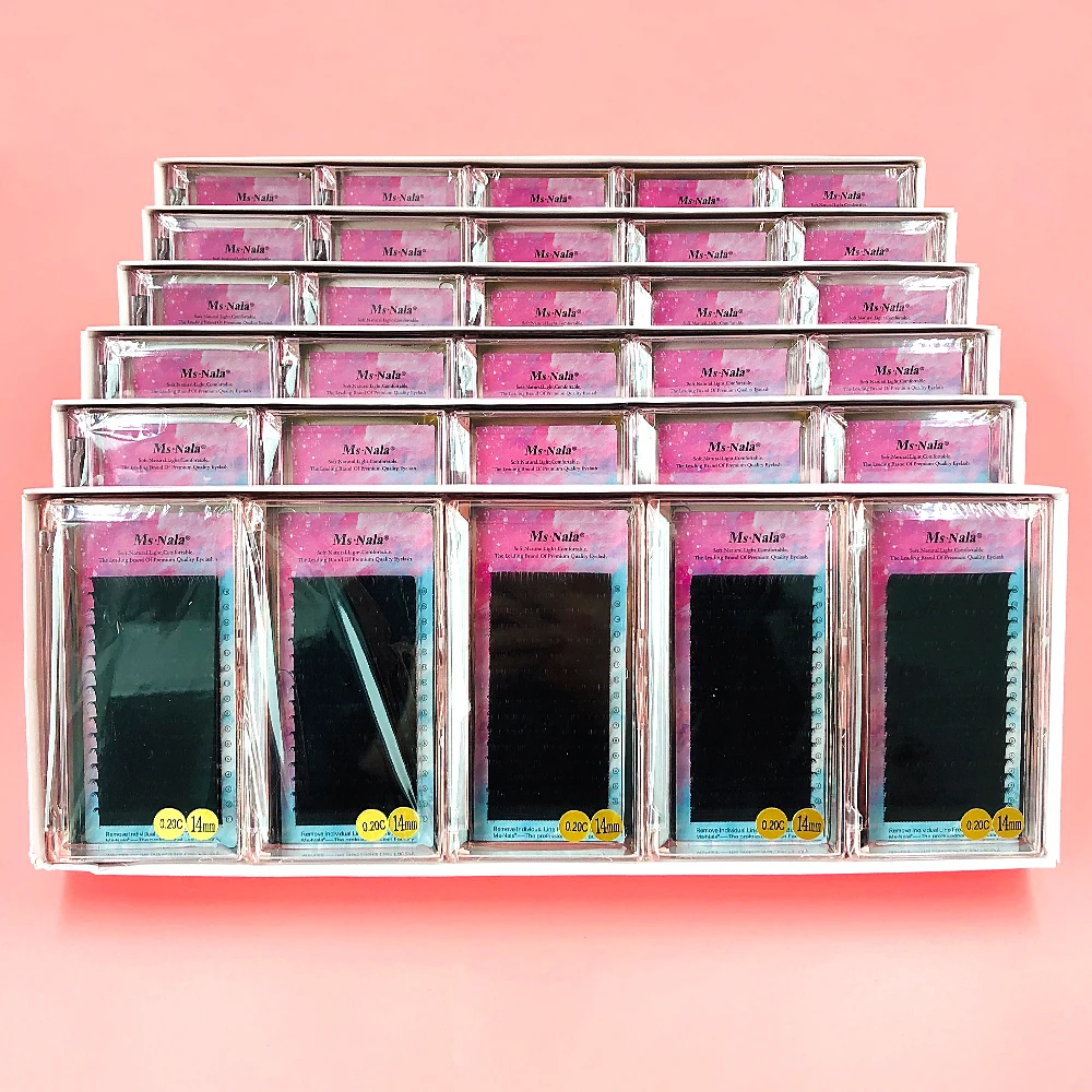 

16 Rows C D Curl Fake Mink Lashes Packaging Boxes Bulk Natural False Eyelashes Wholesale Makeup Tool Eyelash Extension Supplies